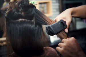 Beautiful Women's haircut. hairdresser, beauty salon